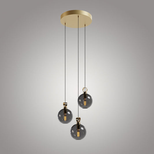 Globe Brass Detailed Set of Three - Round