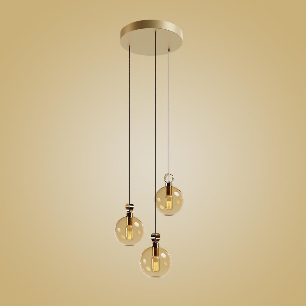 Globe Brass Detailed Set of Three - Round