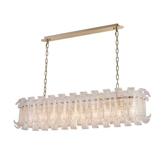 Venezia Crystal Glass Linear Chandelier