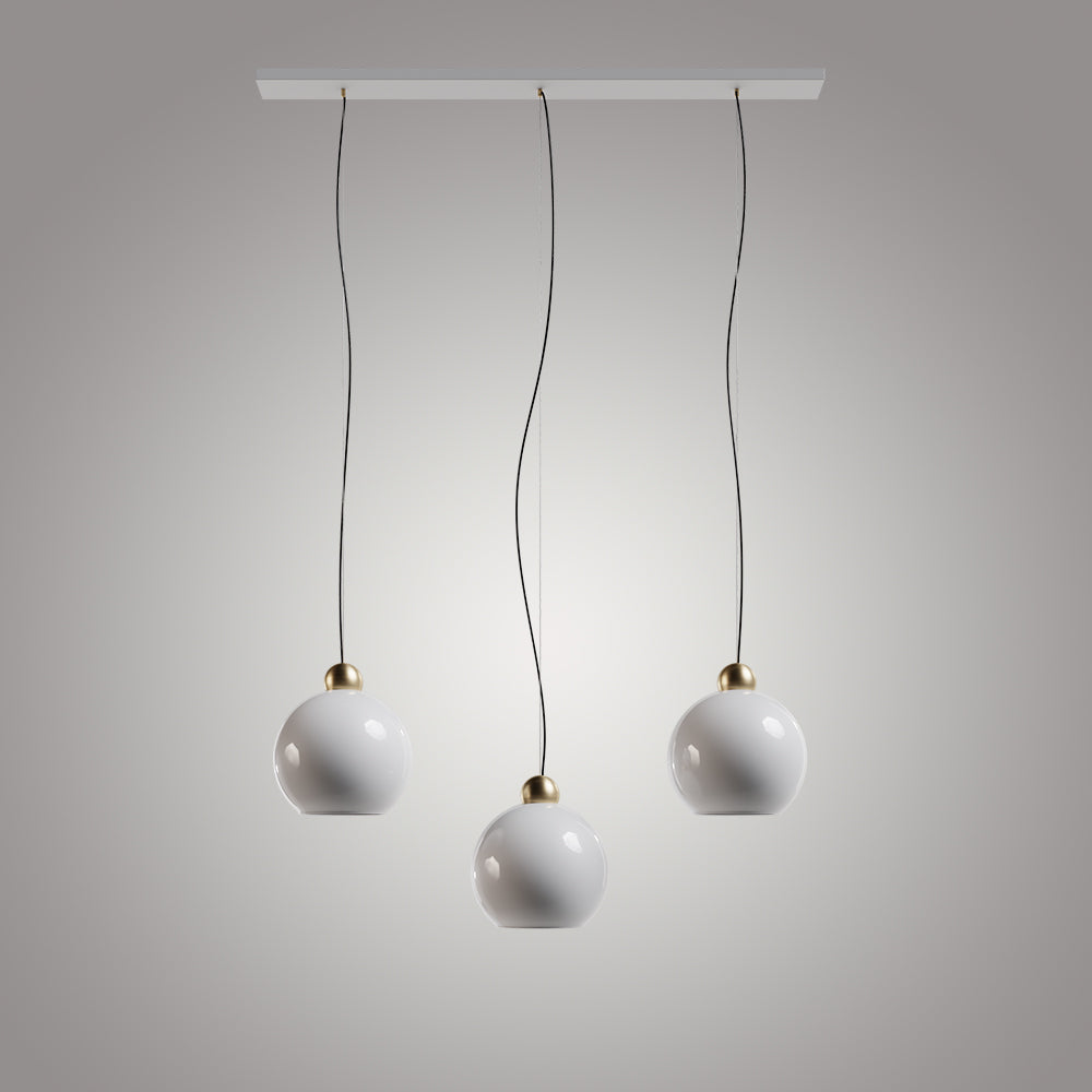 Milky Brass Detailed Triple Set - Linear