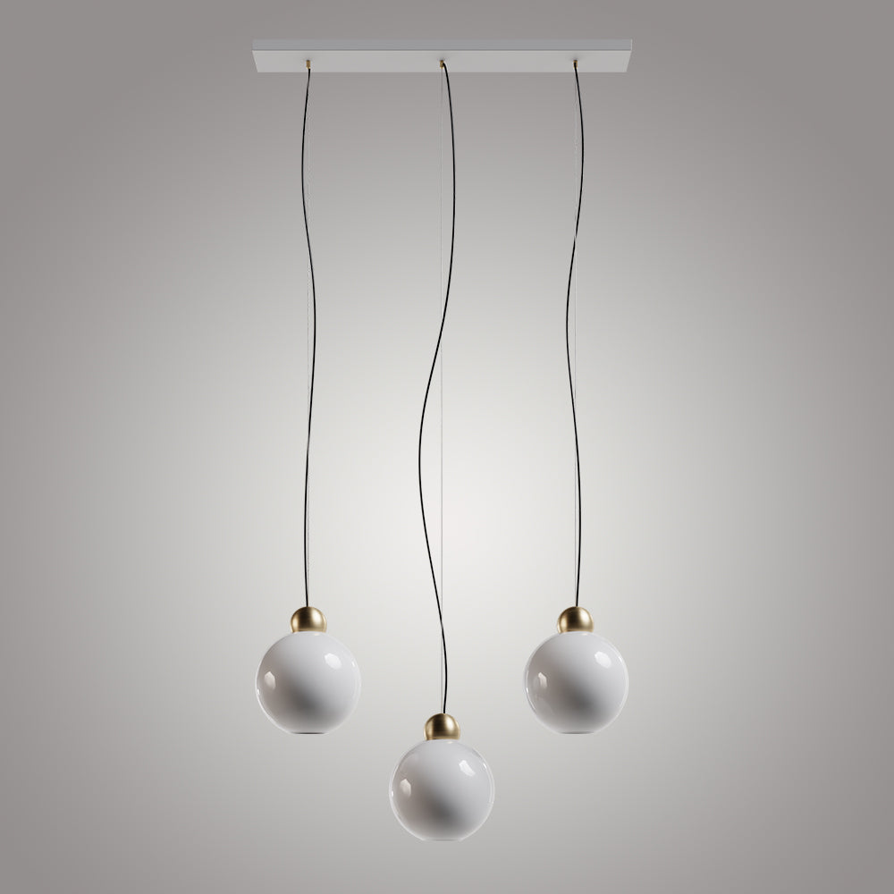 Milky Brass Detailed Triple Set - Linear