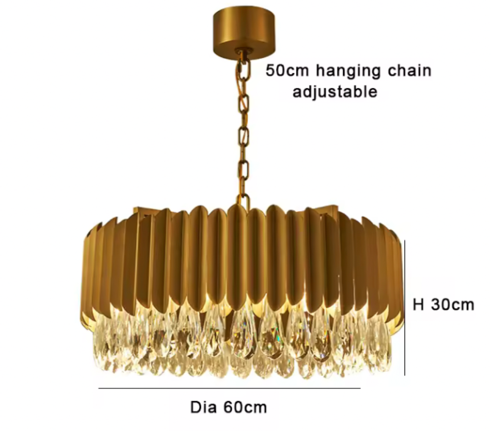 Antique Brass Chandelier with Spear