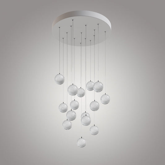 Bubble Crystal Glass Set of 15 - Round