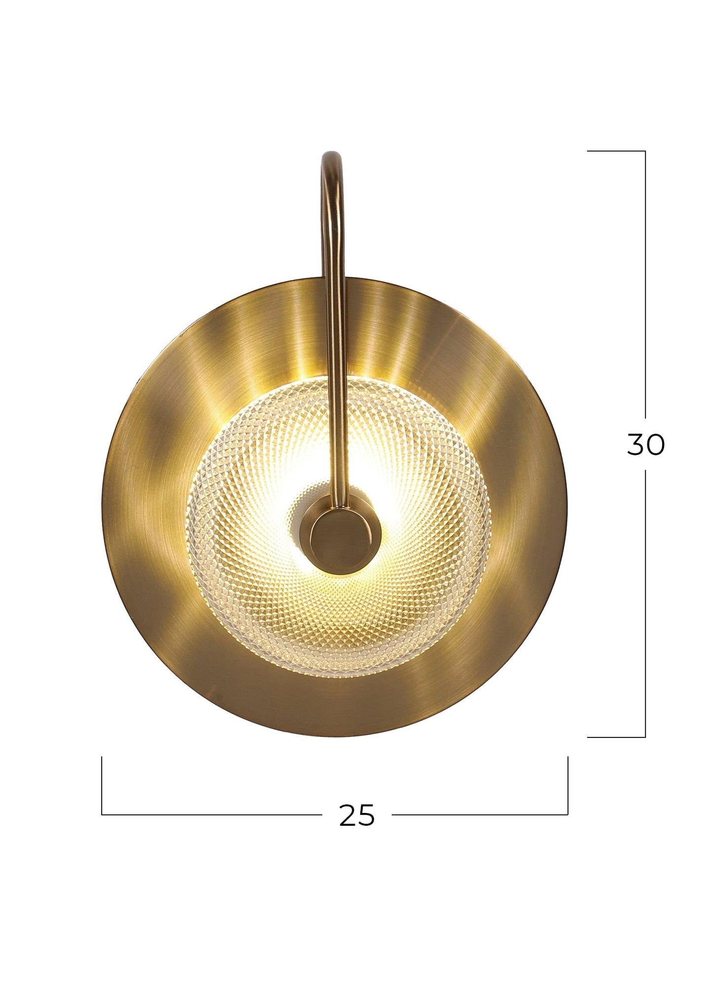 Victor Striped Glass Plate Wall Lamp
