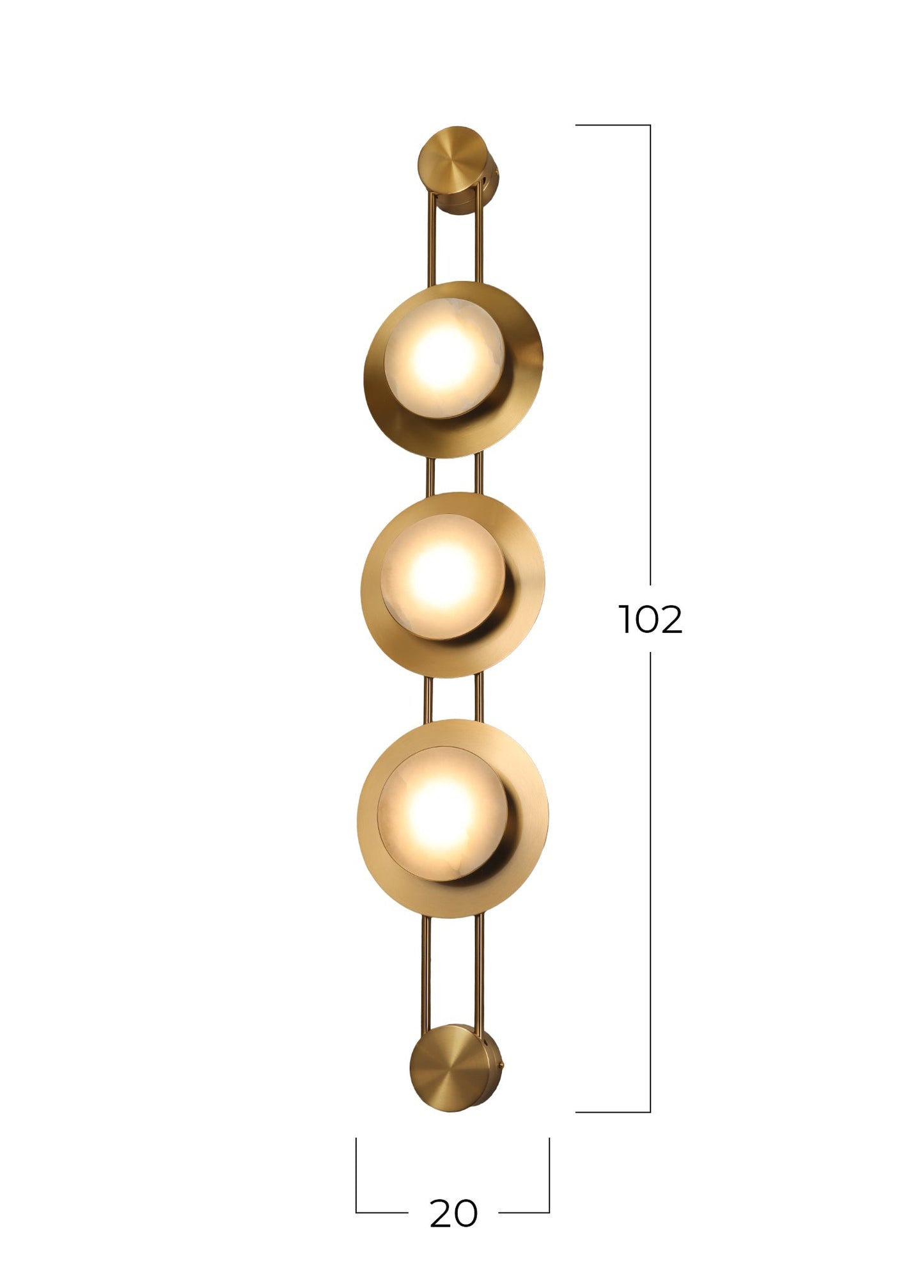 Lima Triple Marble Wall Lamp