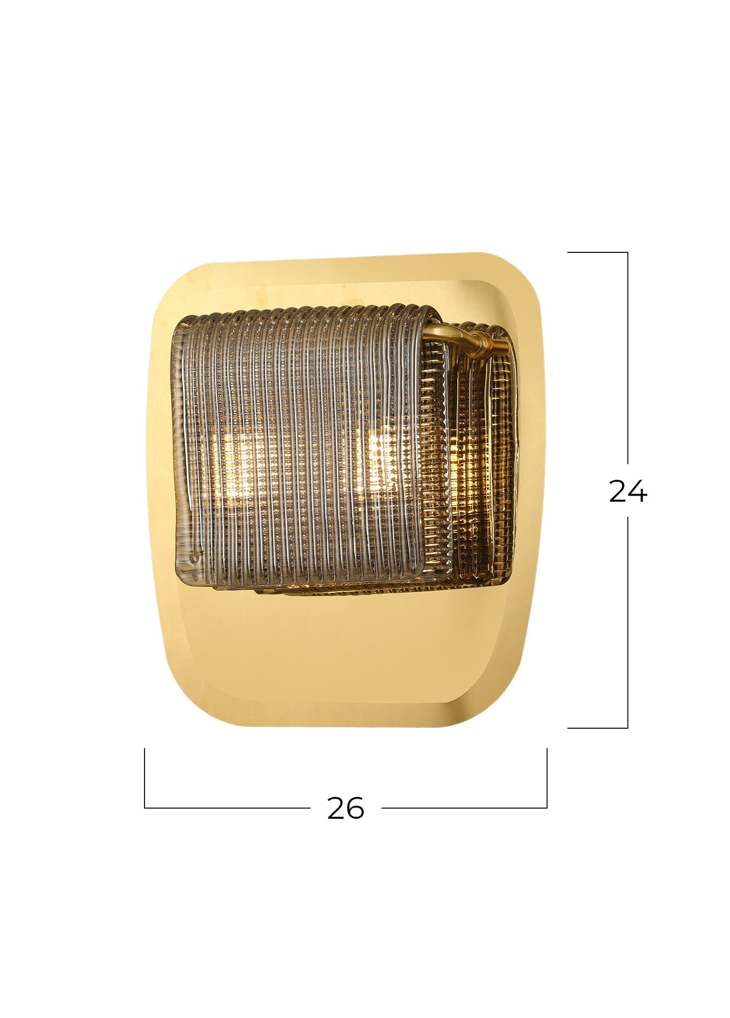 Daisy Cut White Glass Wall Sconce