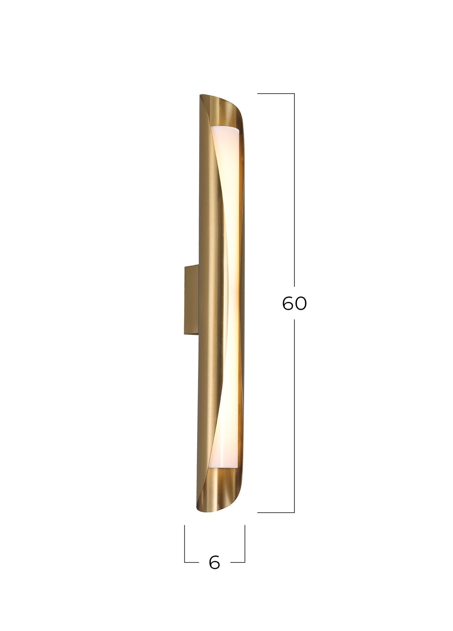 Tall Curved Wall Lamp