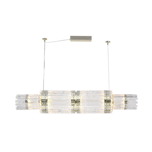 Gleam Crystal Glass Linear Chandelier