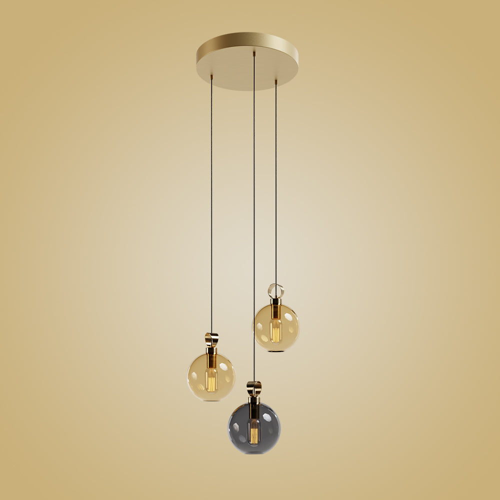 Globe Brass Detailed Set of Three - Round