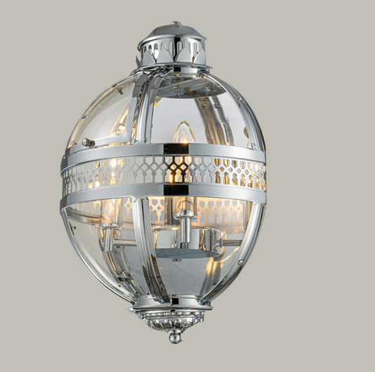 Utah Chrome Glass Wall Sconce