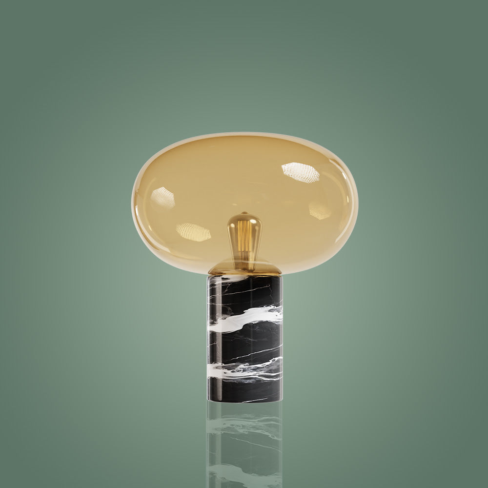 Otto Black Marble Table Lamp
