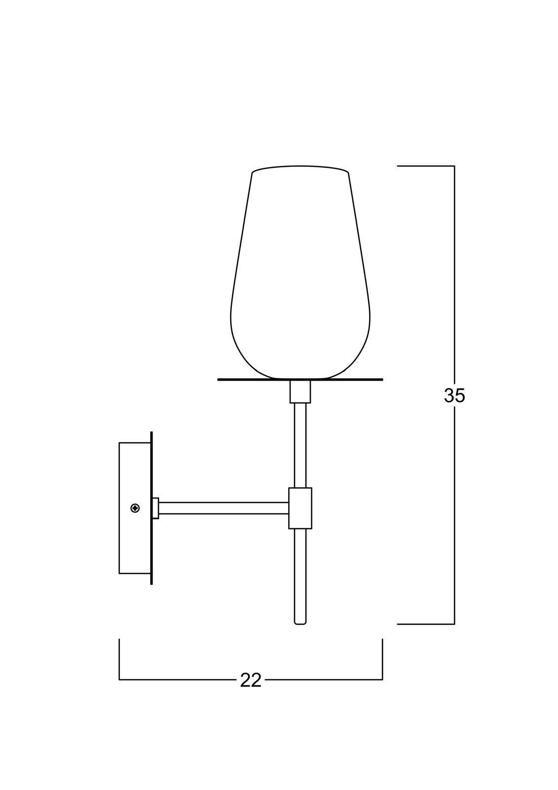 Jasy Wall Lamp - Vase