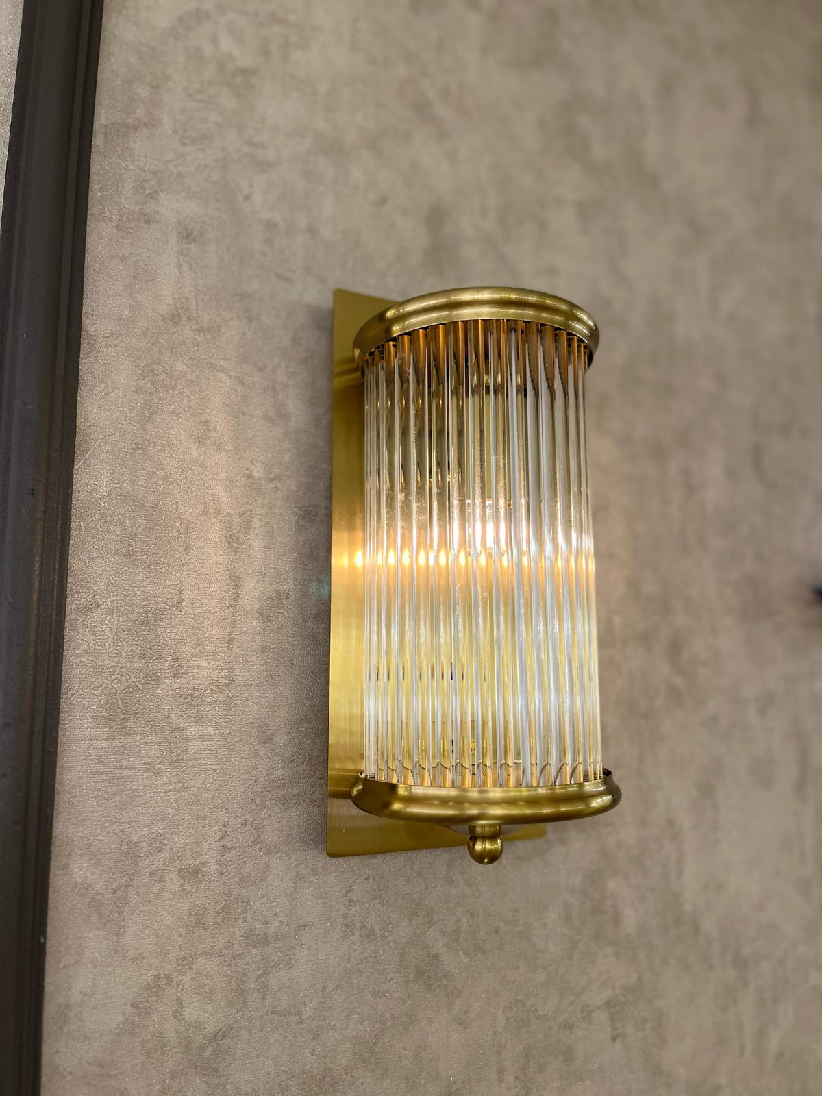 Kensington Rod Glass Wall Sconce Rich text editor