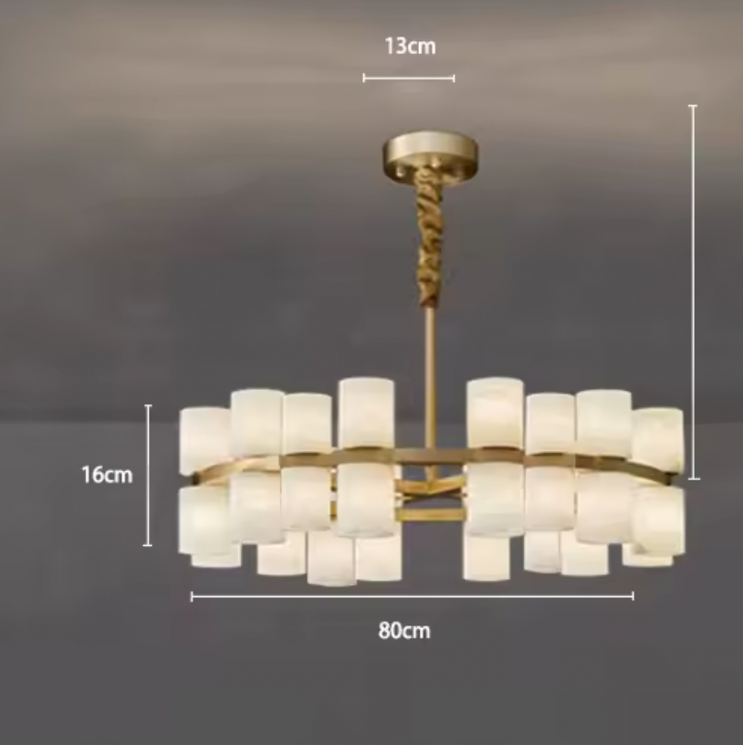 Monaco Alabaster Linear Chandelier