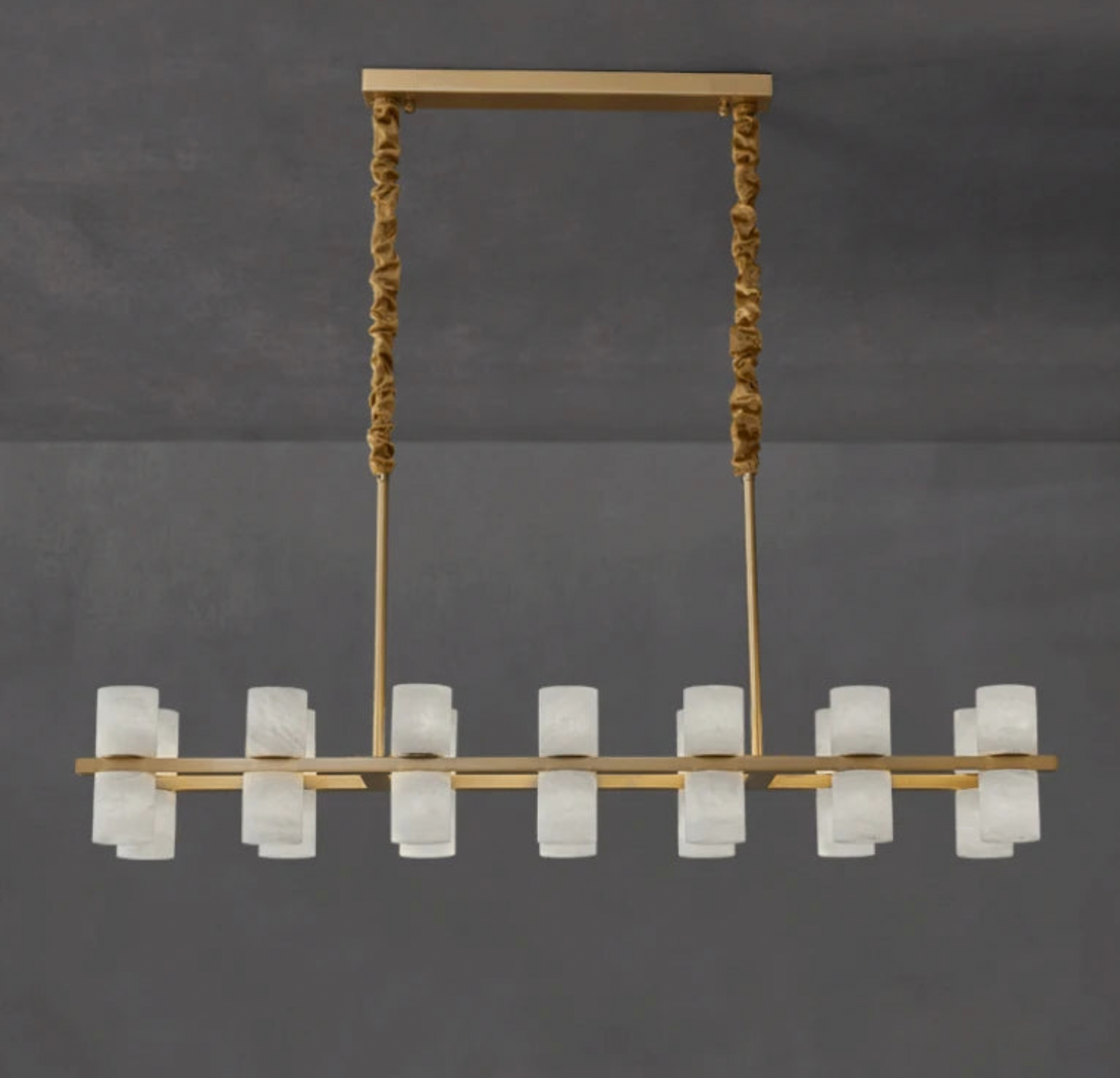 Monaco Alabaster Linear Chandelier