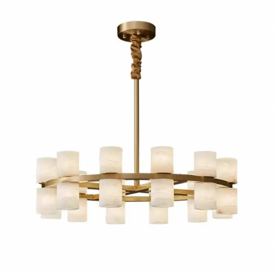 Monaco Alabaster Round Chandelier