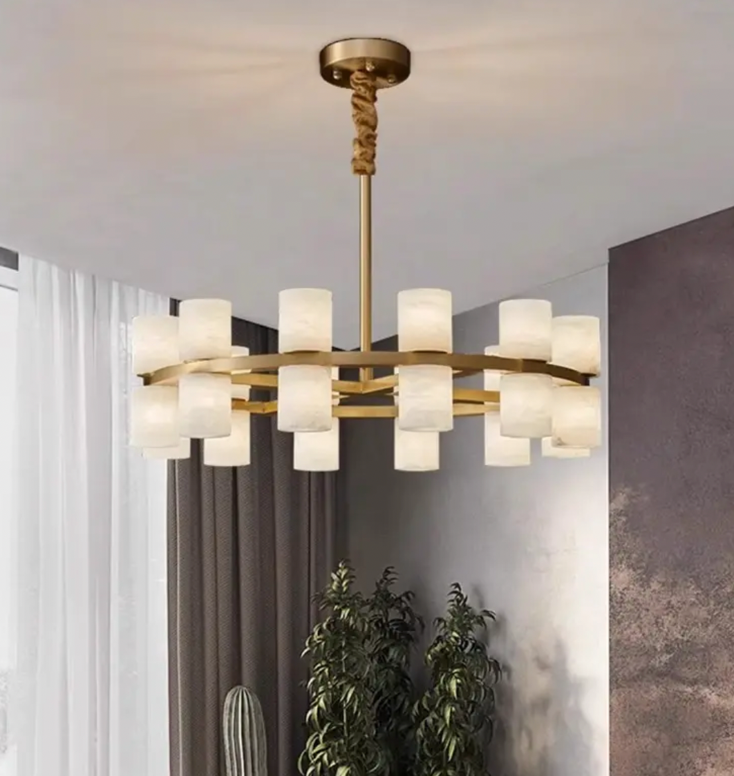 Monaco Alabaster Linear Chandelier