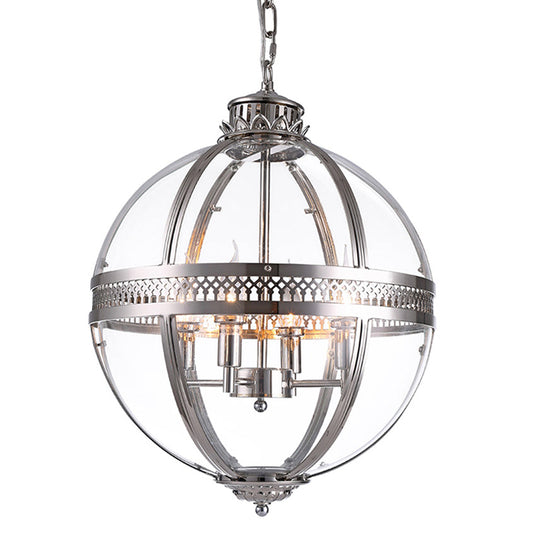 Utah Lantern Pendant Light Medium - Chrome