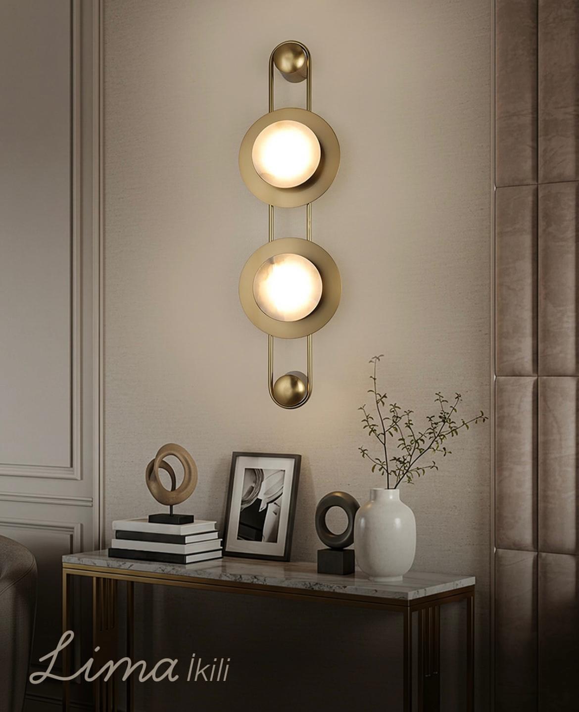 Lima Double Marble Wall Lamp