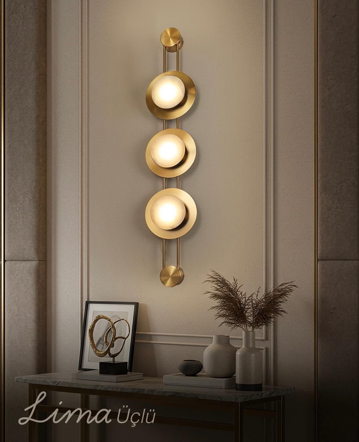 Lima Triple Marble Wall Lamp