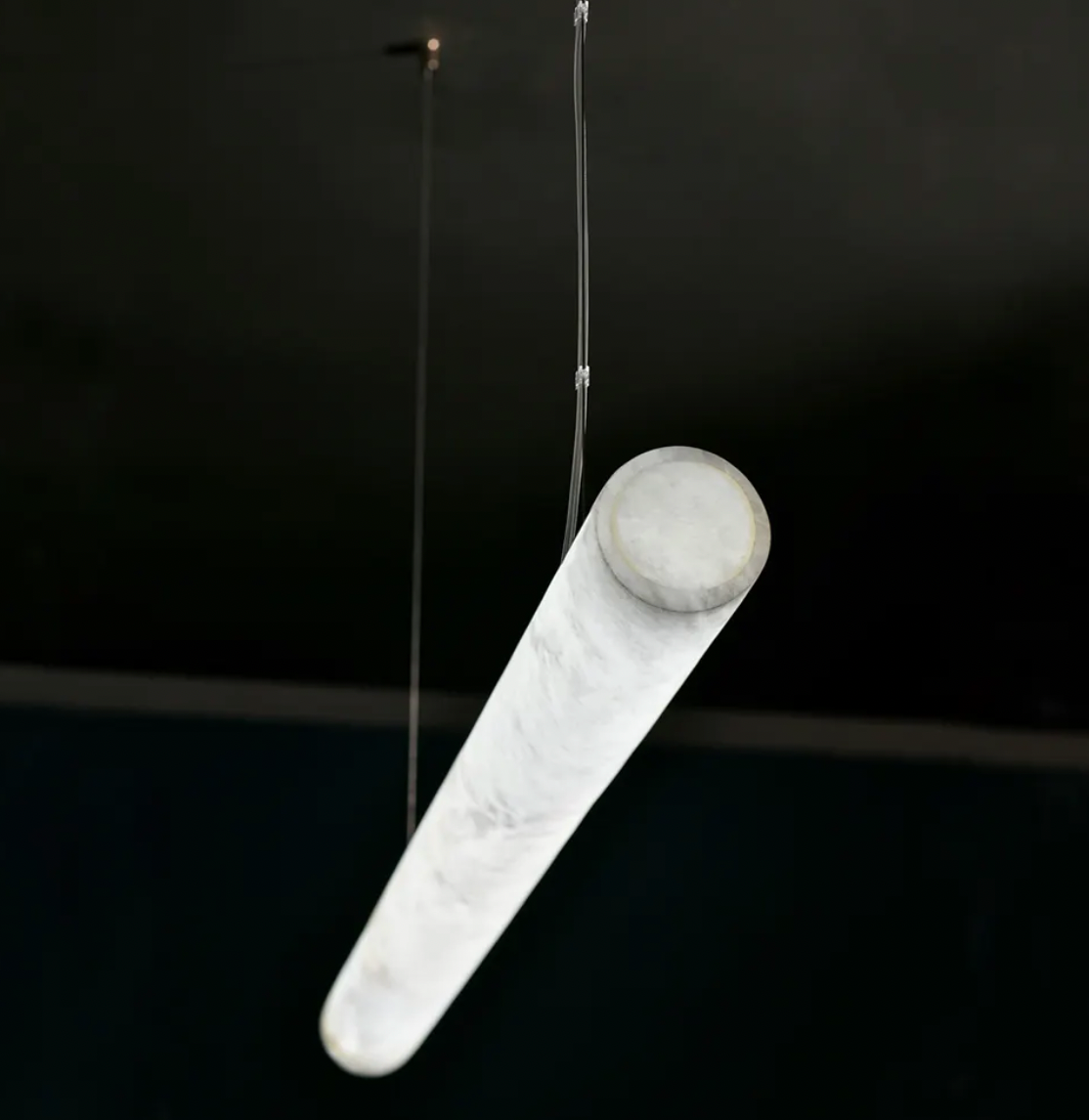 Shiny Marble Linear Chandelier