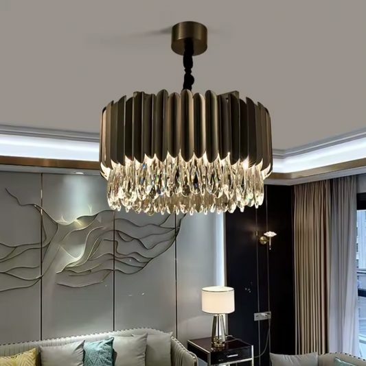 Spear Platinum Black Chandelier