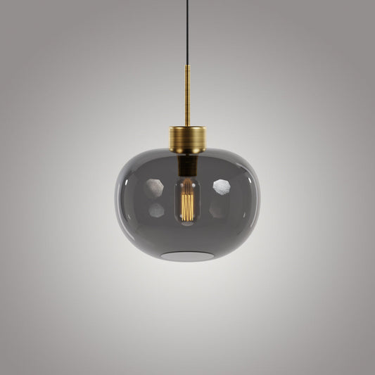 Riga Glass Pendant - Smoke