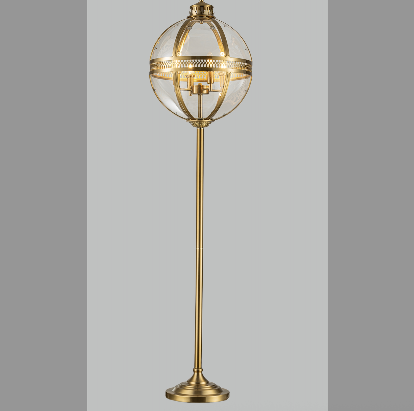 Utah Lantern Floor Lamp - Chrome