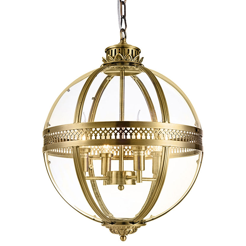 Utah Lantern Pendant Light Medium - Chrome
