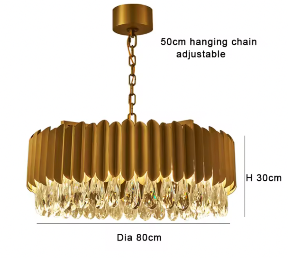 Antique Brass Chandelier with Spear