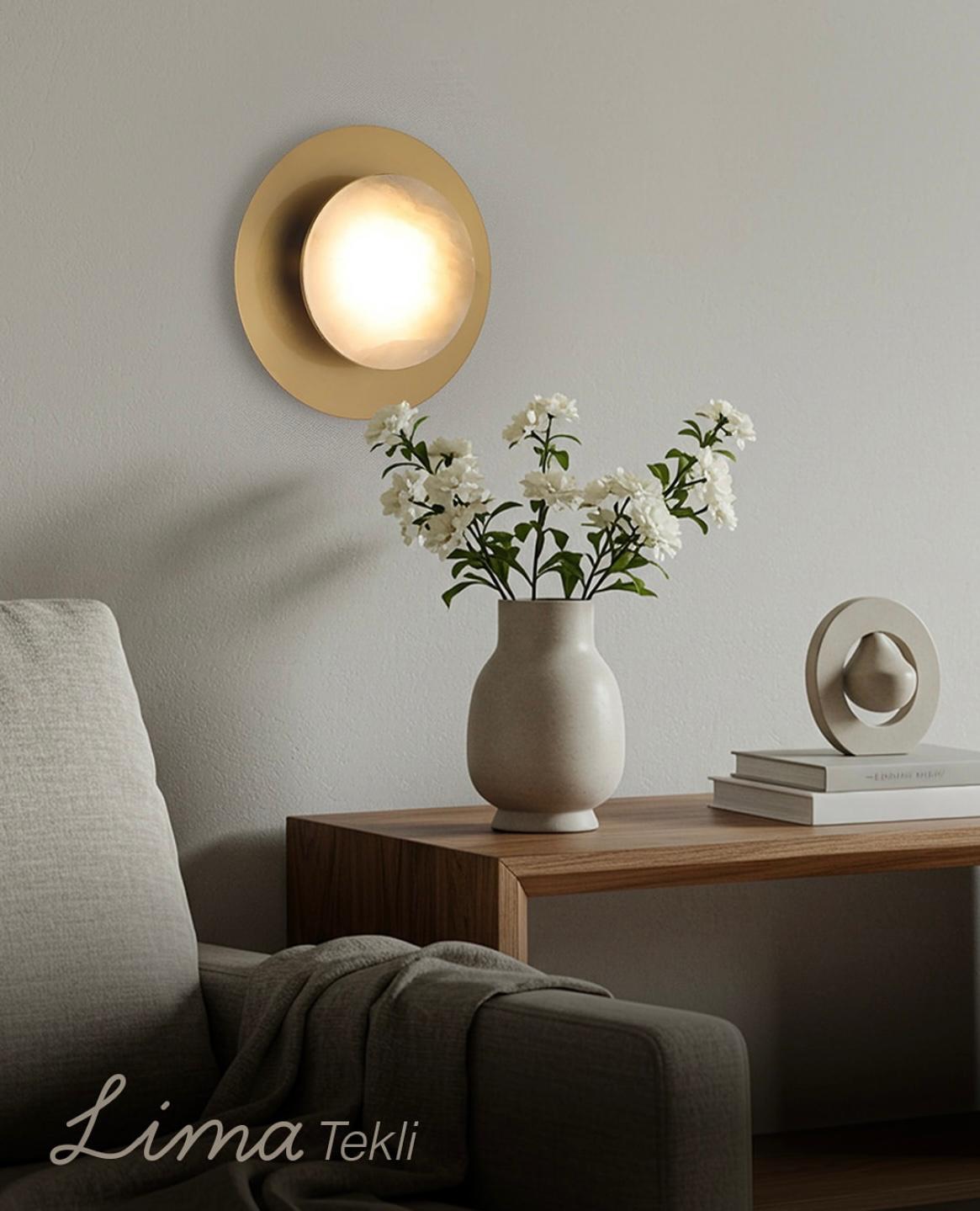 Lima Single Marble Wall Lamp